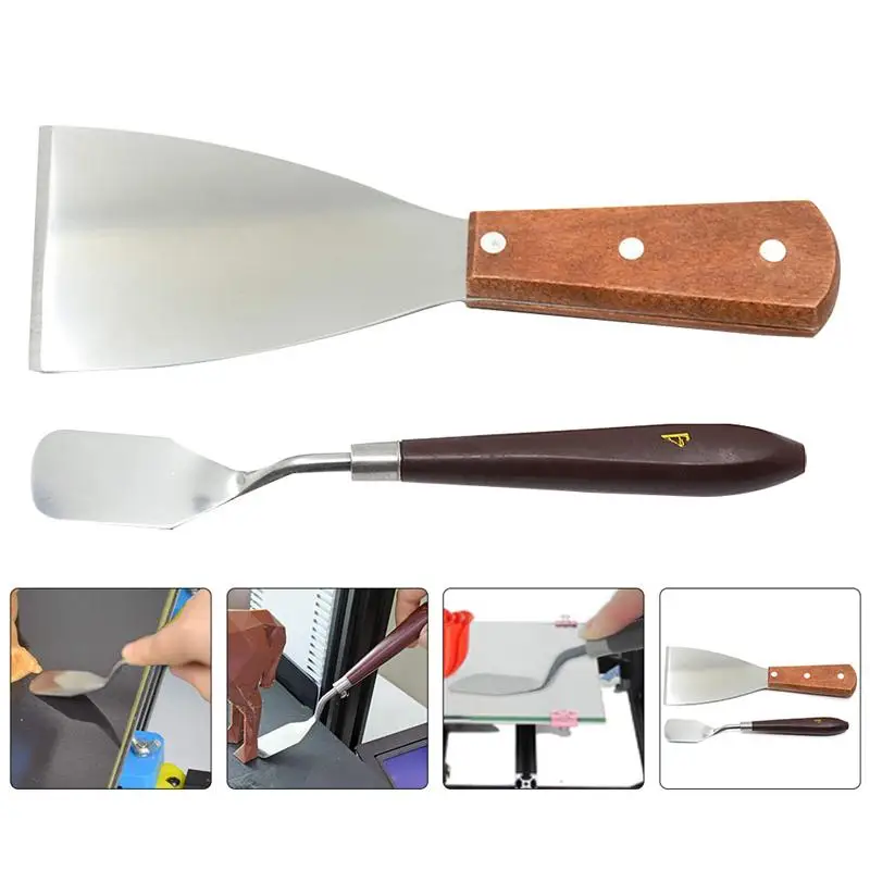 

2pcs 3D Printer Remover Tool Stainless Steel Scrapper 3D Printing Removal Tool