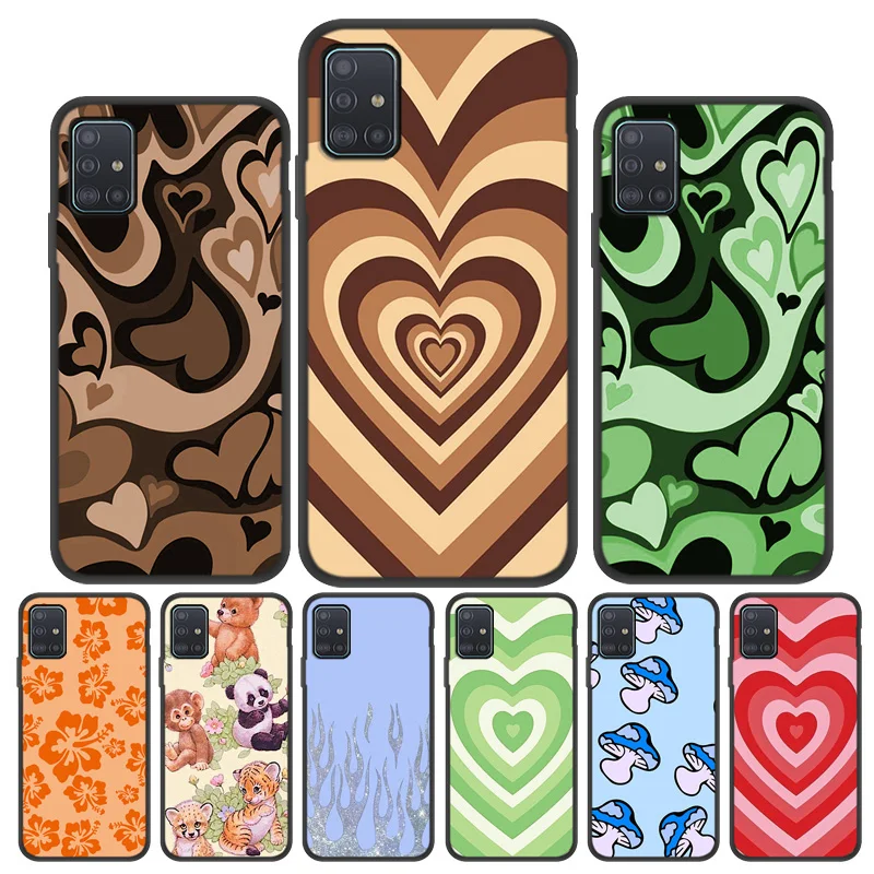 

Love Case For Samsung A51 Case On A52 A71 A72 A81 A82 A90 A91 A8S A70e A70 A60 M40 S10 Note 10 Lite Color Gradient Back Covers