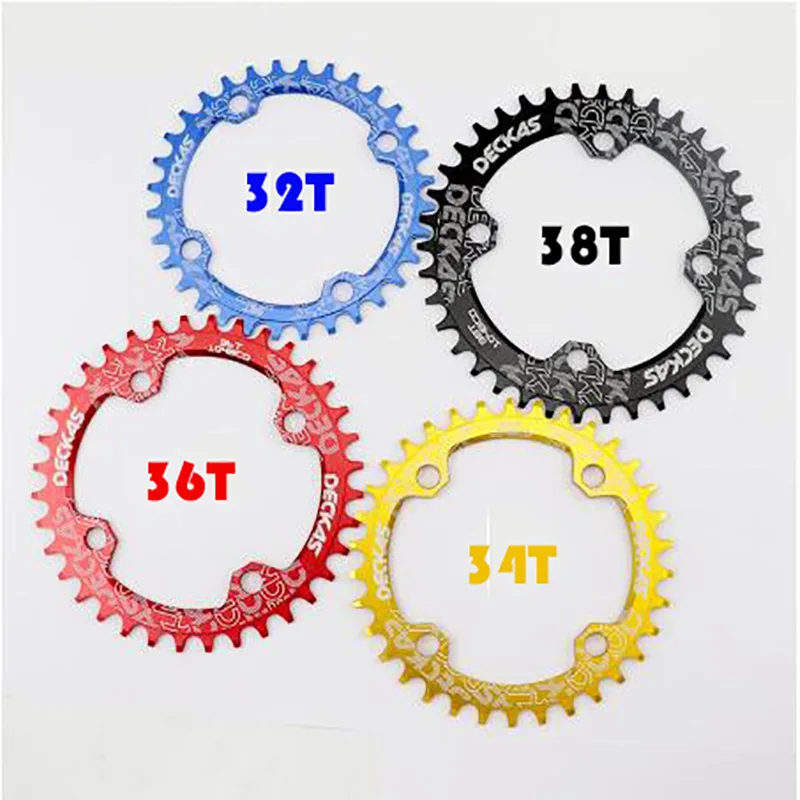 Deckas 104BCD круглая узкая широкая цепь MTB горный велосипед 32T 34T 36T 38T коленчатый набор