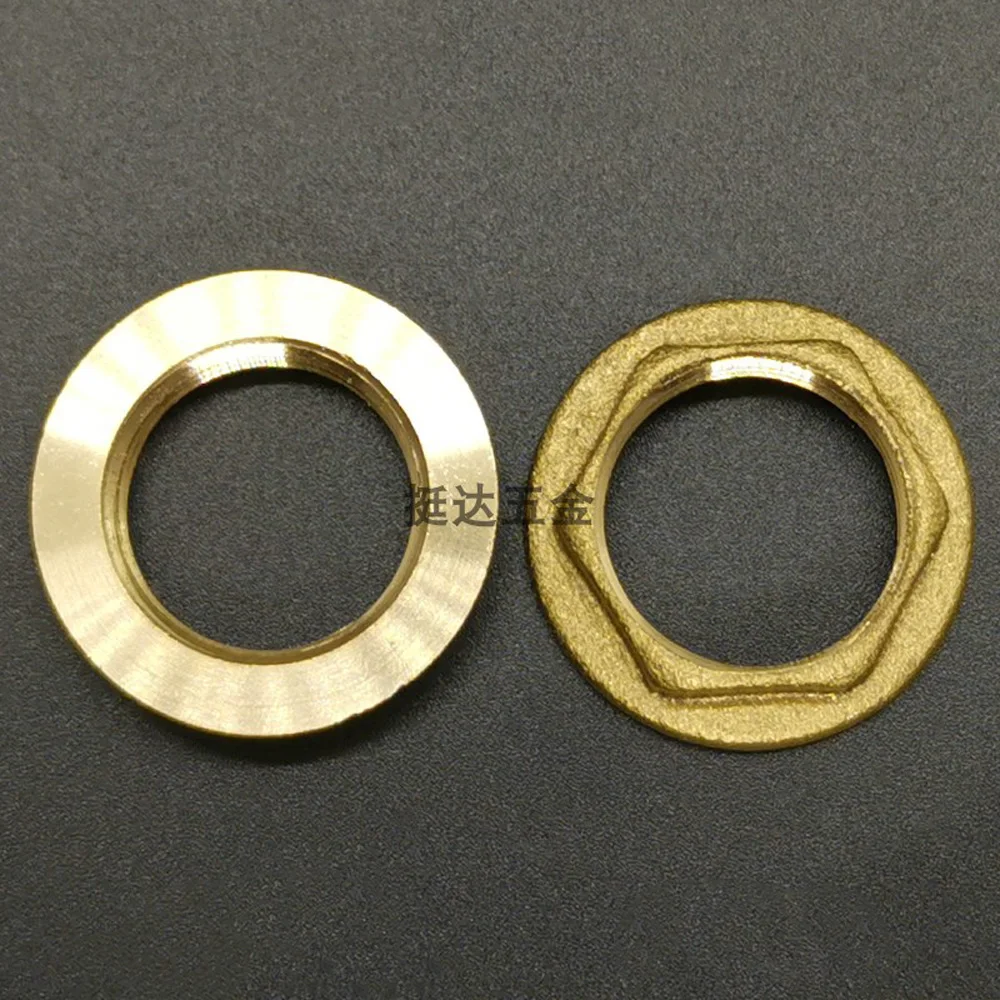 

1/8" 1/4" 3/8" 1/2" 3/4" 1" BSP Female M10/12/14/16/18 Brass Hex Lock Nut With/No Flange Nickel Plated