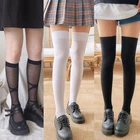 Пикантные чулки женские до бедра выше колена, новинка 2021, модные женские длинные хлопковые чулки для девочек в стиле 