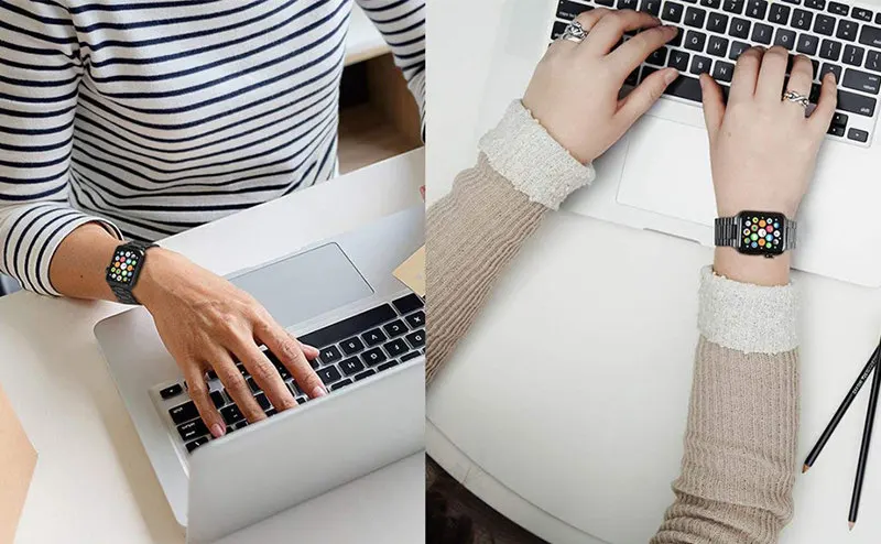 

Metal Strap Bracelet for Apple Watch SE Band Series 6 iWatch 5 4 40mm 44mm Stainless Steel Strap for Applewatch 3 38mm 42mm