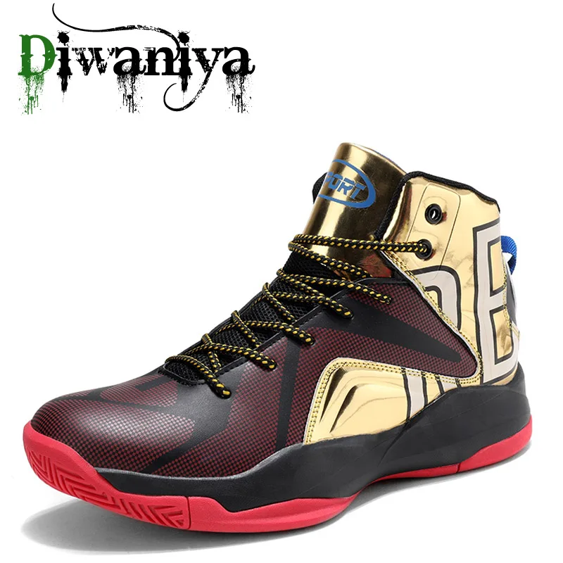 

New Basketball Shoes Men Fashion High Top Damping Antiskid Basketball Sneakers Youth Authentic Teenagers Sports Shoes Students