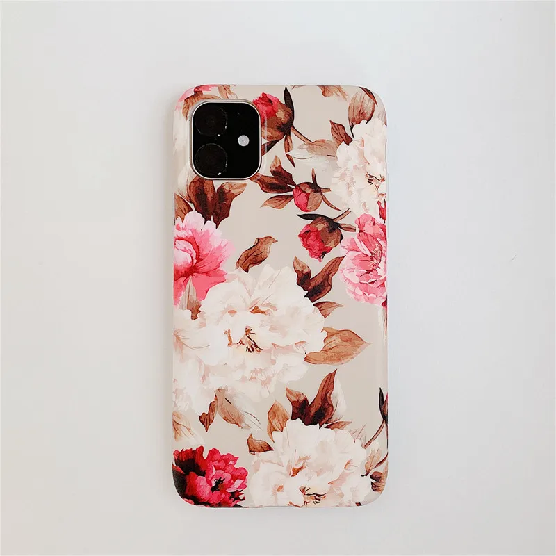 

Rose Flower Silicone Phone Cases For iPhone 12 Mini 11 Pro max 6 6S 7 8 Plus X XS Max XR SE 2020 Case Cover Soft TPU Back Shell