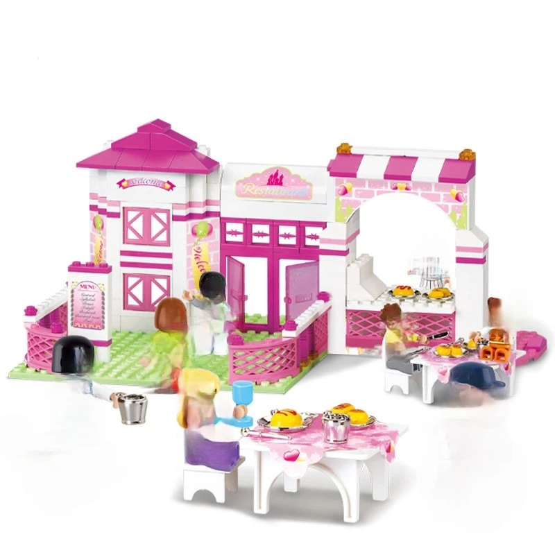 

SLUBAN 0150 41149 Blocks Romantic Restaurant Girl Series City Block 306pcs Educational DIY Bricks Assembling Building Block Toys