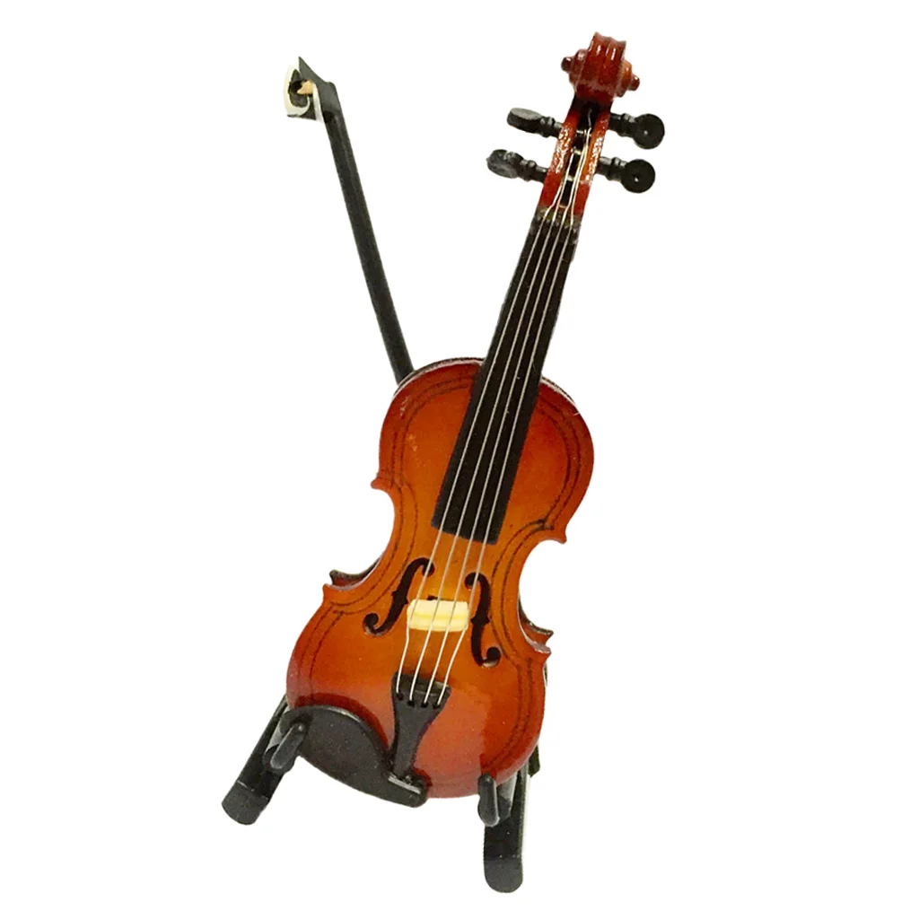 1:12 миниатюрные деревянные куклы для скрипки домашний музыкальный Декор комнаты |