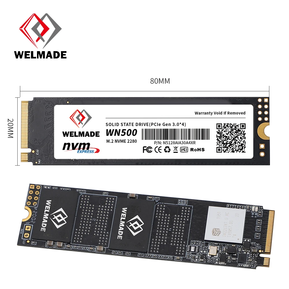 WELMADE SSD M2 NVME 128 ГБ 256 512 1 ТБ 2 PCIE жёсткий диск внутренний жесткий hdd для ноутбука