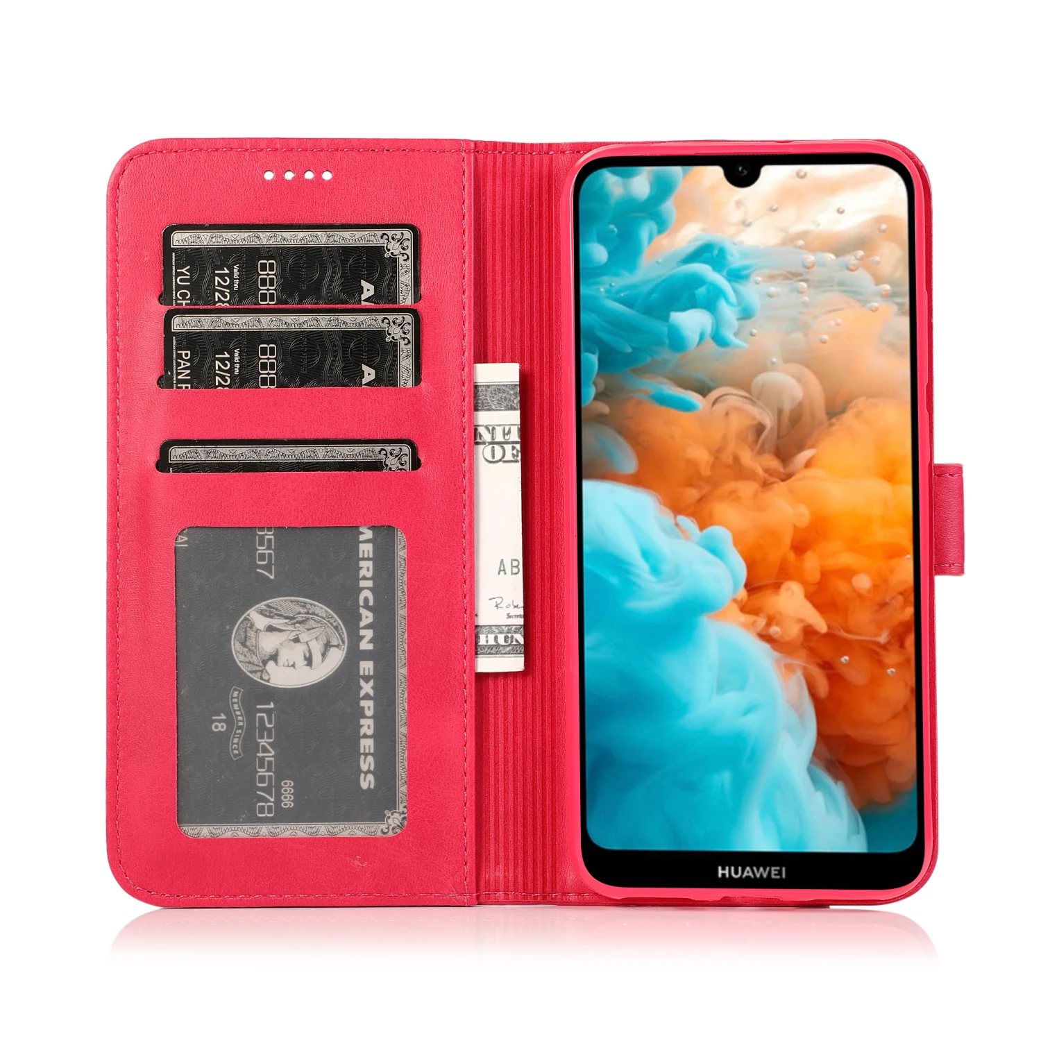 Кожаный флип-чехол-кошелек для huawei Y6, Модный Роскошный чехол для телефона из искусственной кожи, силиконовый плотный чехол для huawei Y6