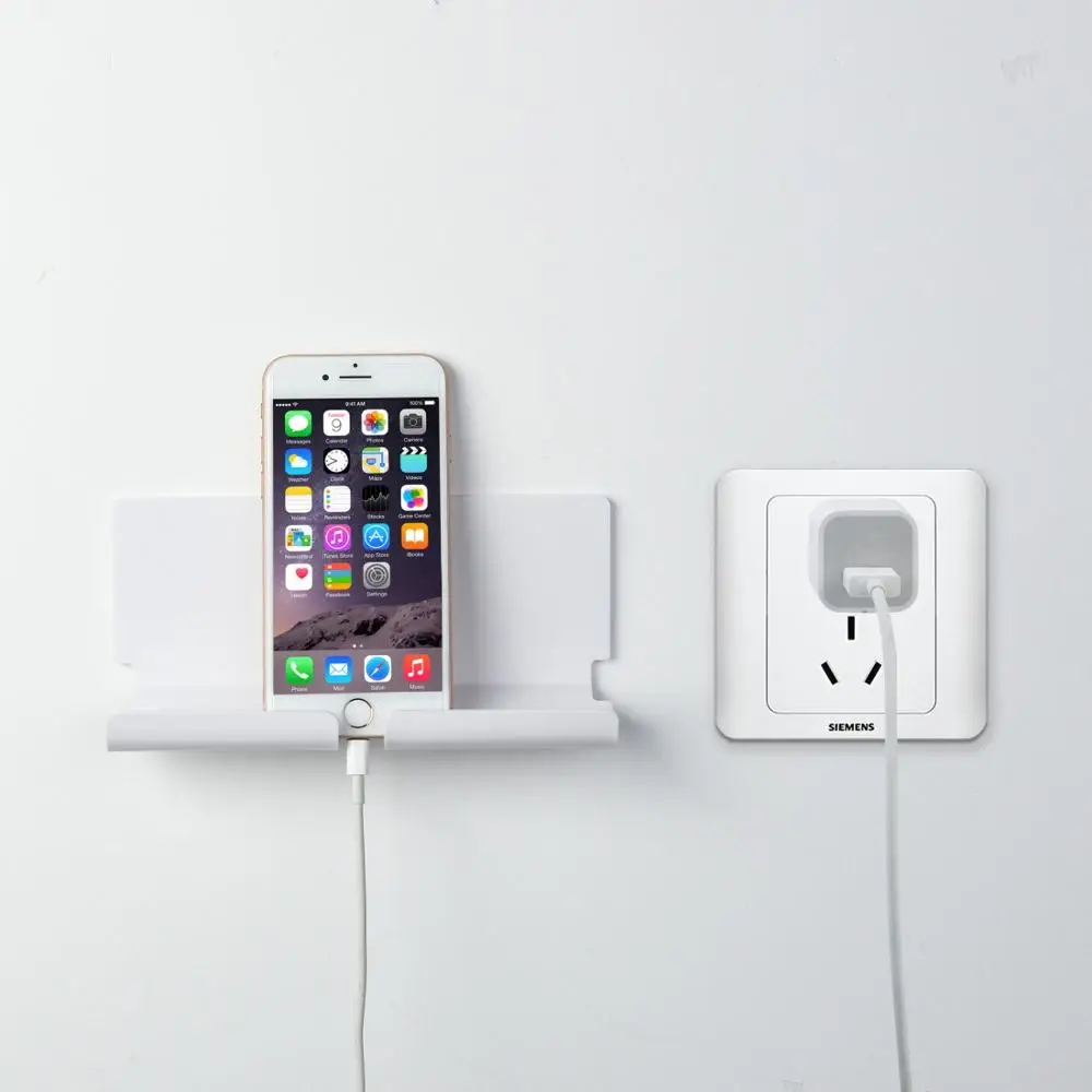 Настенная розетка мобильный телефон держатель смартфон USB зарядка подставка
