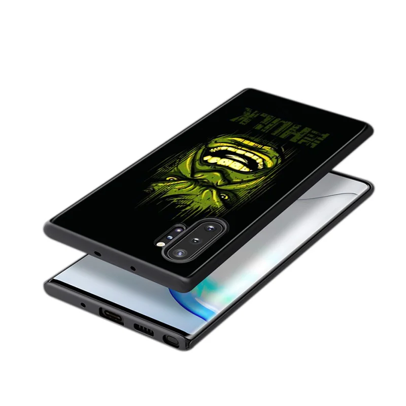 

Marvel Super Hero Avengers Hulk For Samsung Galaxy S21 S20 FE Ultra S10 Lite S9 S8 Plus S7 5G Soft TPU Silicone Black Phone Case