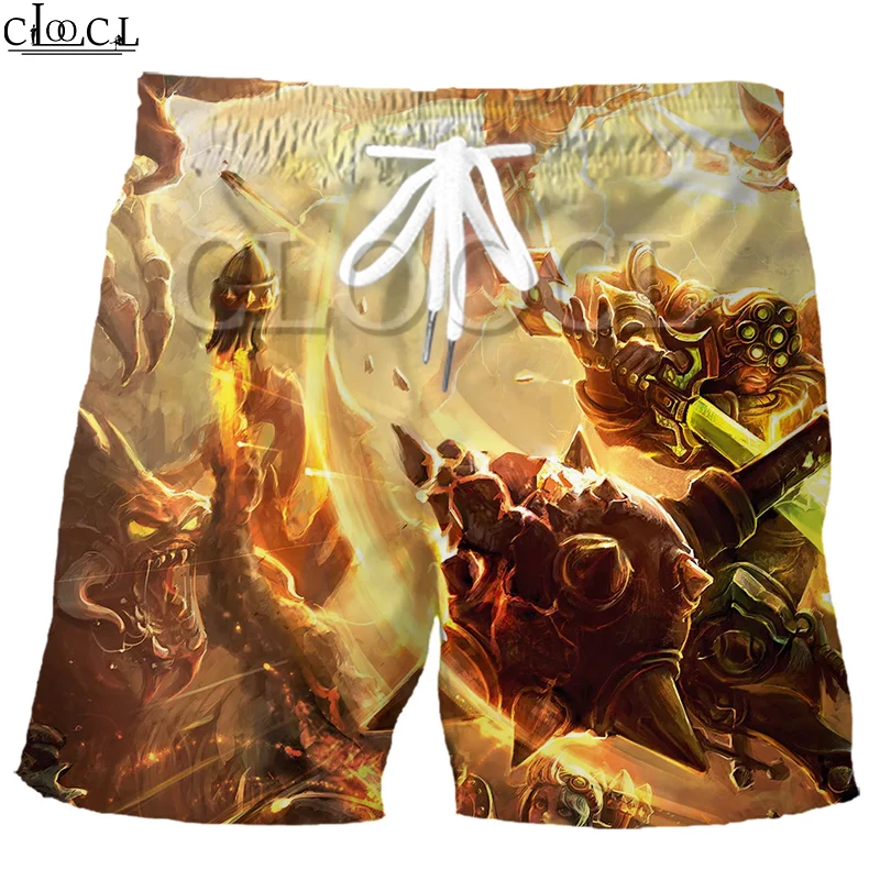 Свободные эластичные летние спортивные шорты CLOOCL с 3D принтом для игр и кулиской