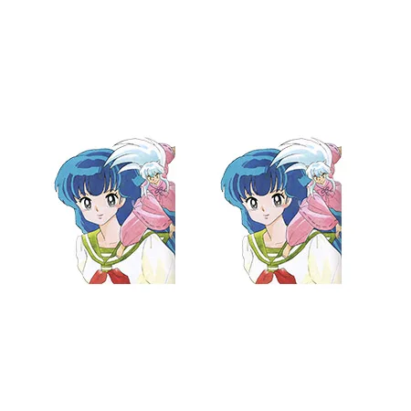 Новые Inuyasha и Kagome акриловые серьги Shippou Sesshoumaru серьги из полимеров эпоксидные серебряные серьги-гвоздики позолоченные - Окраска металла: 5