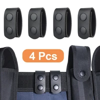 123pcs leather double snap belt keeper tactical multi function leather loop belt buckle for outdoor hunting belt accessory