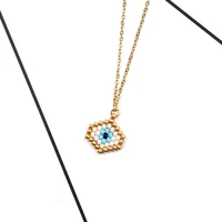 fairywoo tiny eye pendant necklace evil eye necklace men fashion accesorios mujer cheap jewelry stainless steel gold necklace