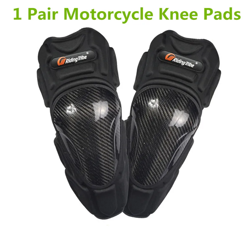 Knee Pads Езда племя мотоциклетные наколенники налокотники углеродного волокна мотокросса защитные шестерни мото руки ноги протектор HX-P18 - Цвет: Knee Pads