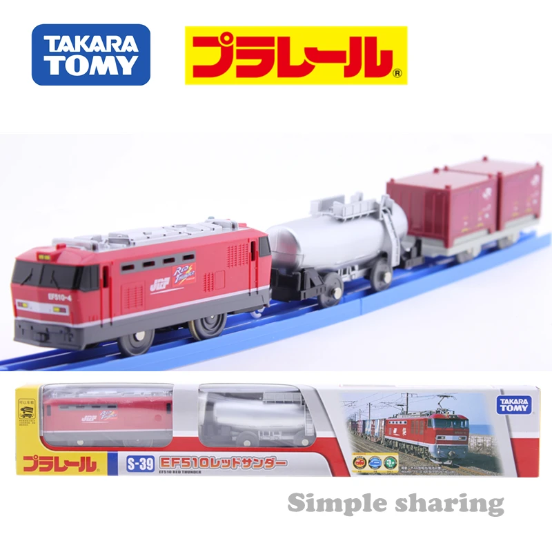 Takara Tomy Pla Rail Plarail S 39 EF 510 красный гром железнодорожный поезд моторизованный