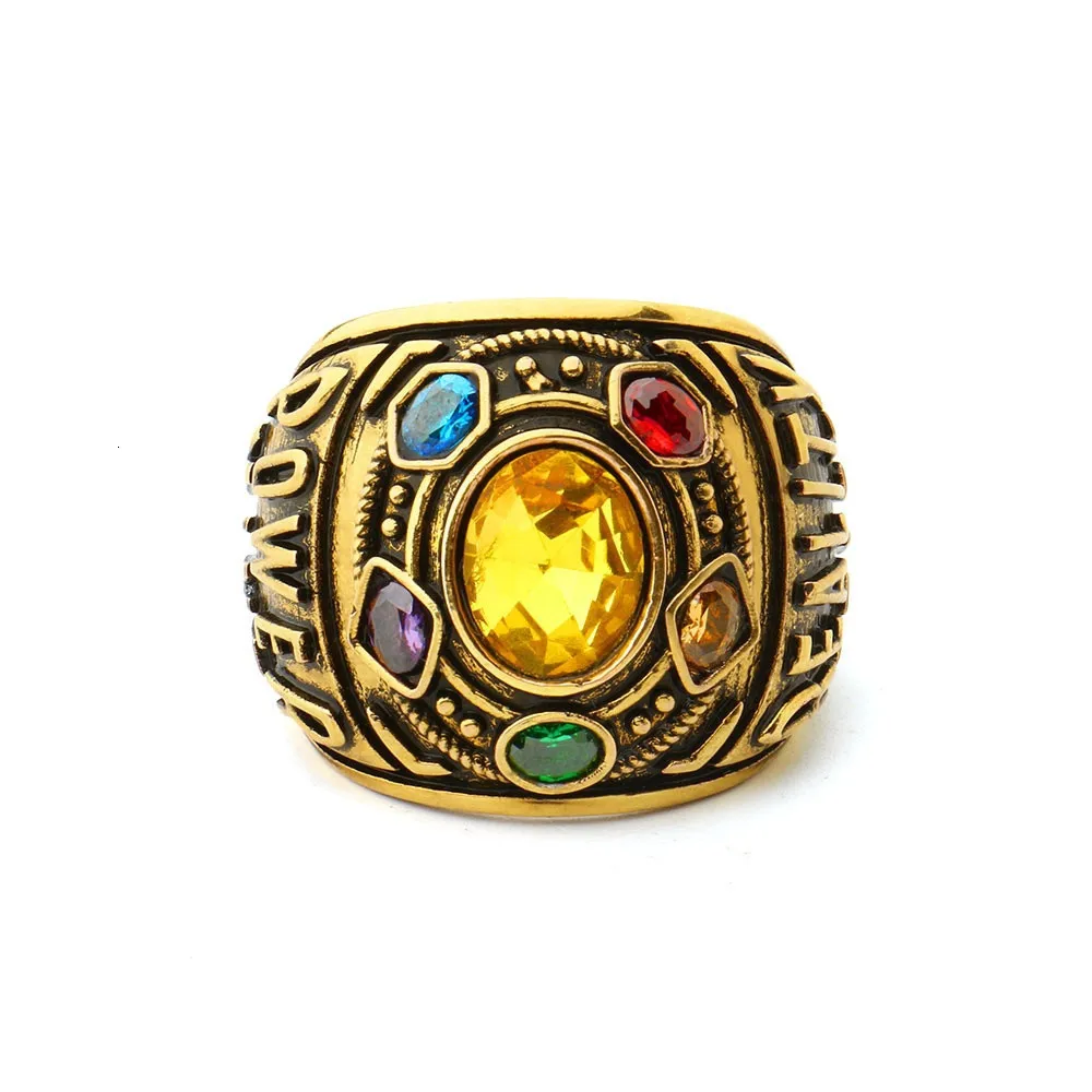 Thanos кольцо для мужчин стимпанк хип хоп очаровательные кольца Мода Ringen союз
