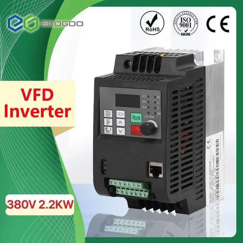 Новый универсальный 2.2квт 3HP преобразователь частоты выход 5A 3PH 380V 400Hz VC V/F