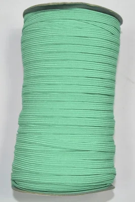 mint green 6 мм Красочные белые черные эластичные ленты канатная Резиновая лента линия спандекс лента шитье из кружева отделка поясная лента аксессуары для одежды 100y - Цвет: mint green