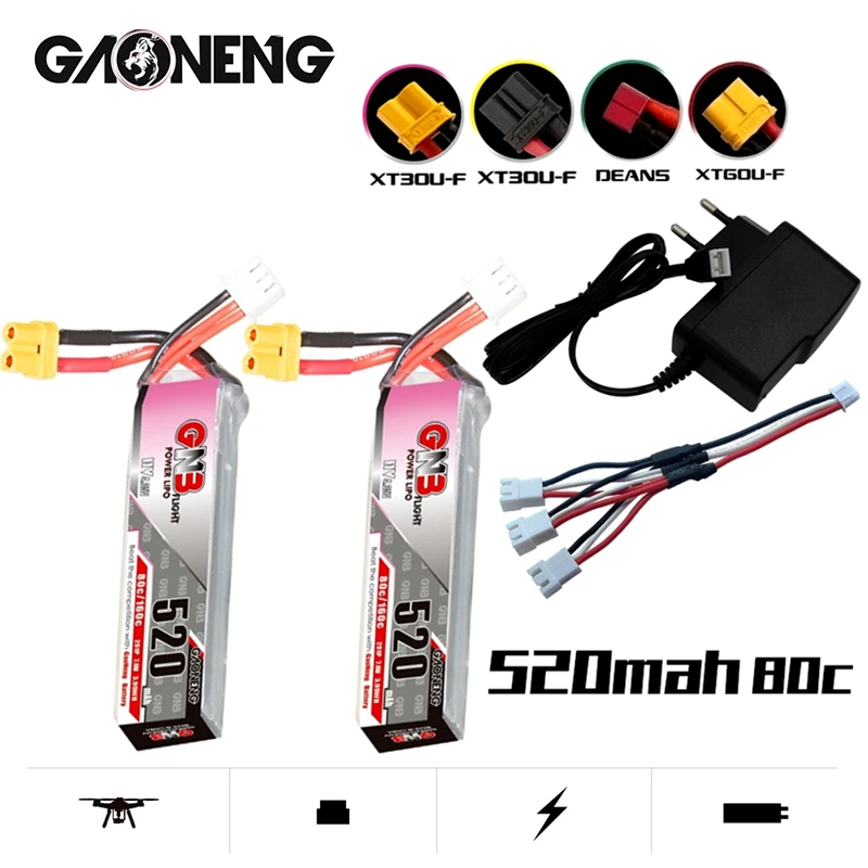 

GNB Max160C для RC Betafpv Beta85X Whoop домашний FPV Дрон 2S 7,6 V HV Lipo зарядное устройство 520mAh 80C с фоторазъемом