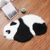 panda floor mat panda pattern shaggy carpet soft faux wool fluffy animal cartoon carpet for living room mat tapete kids room