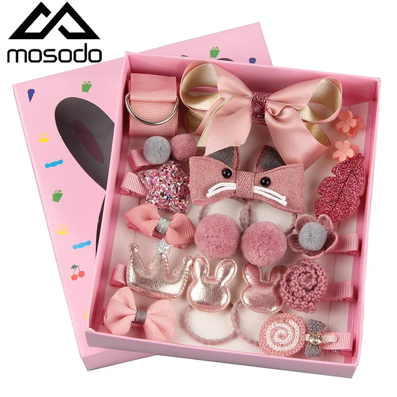 

Mosodo 18PCS Kid Hairpin Children Hair Accessories Princess Super Fairy Cute Little Girl Hair Rope