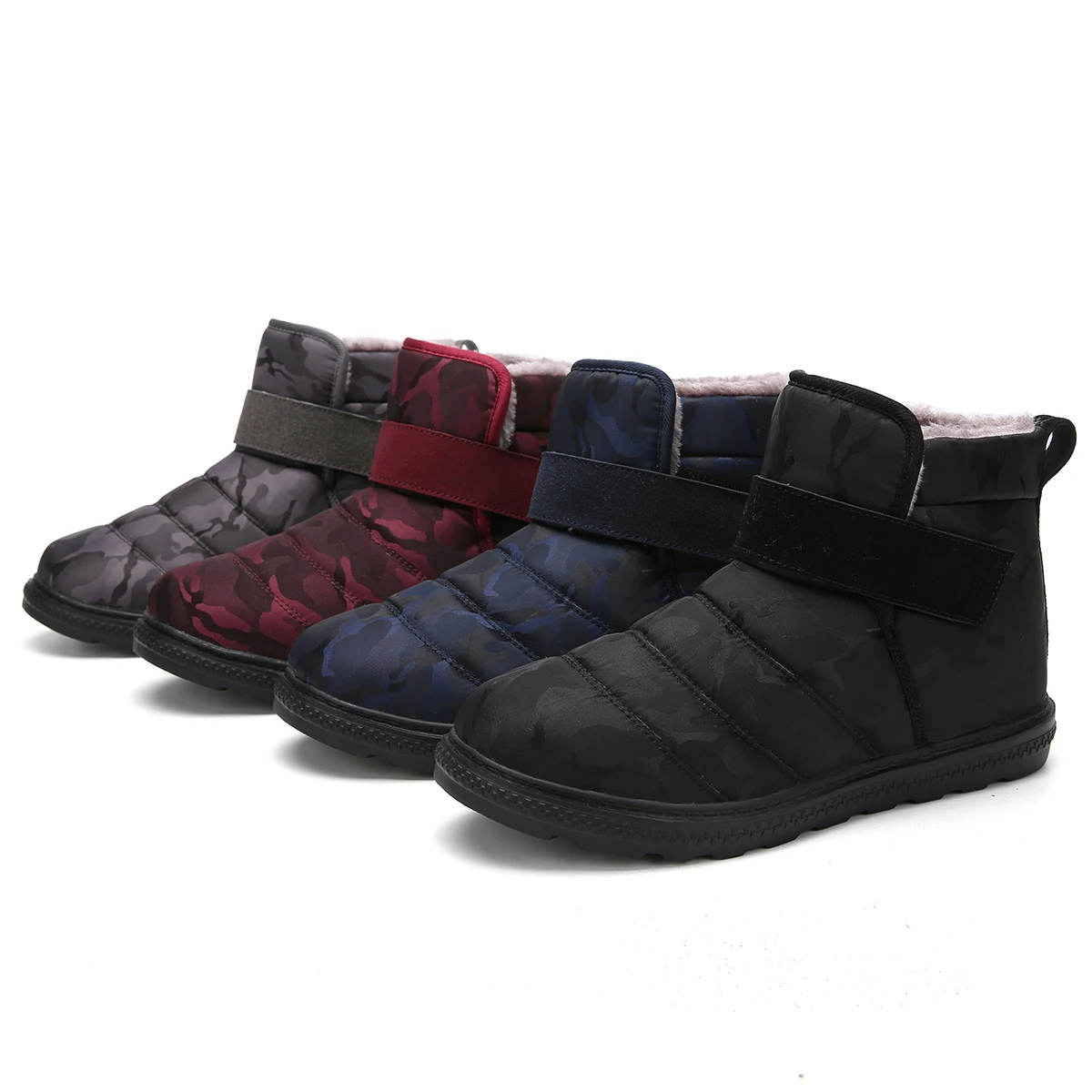 Мужские ботинки на платформе зимние для мужчин толстая плюшевая