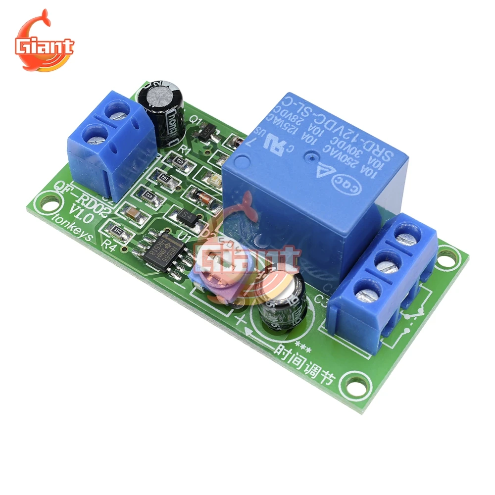 NE555 12V Adjustable Timer Relay Module Time Delay Turn Off Switch Precision Pulse Generation Timing Duty Cycle | Обустройство дома
