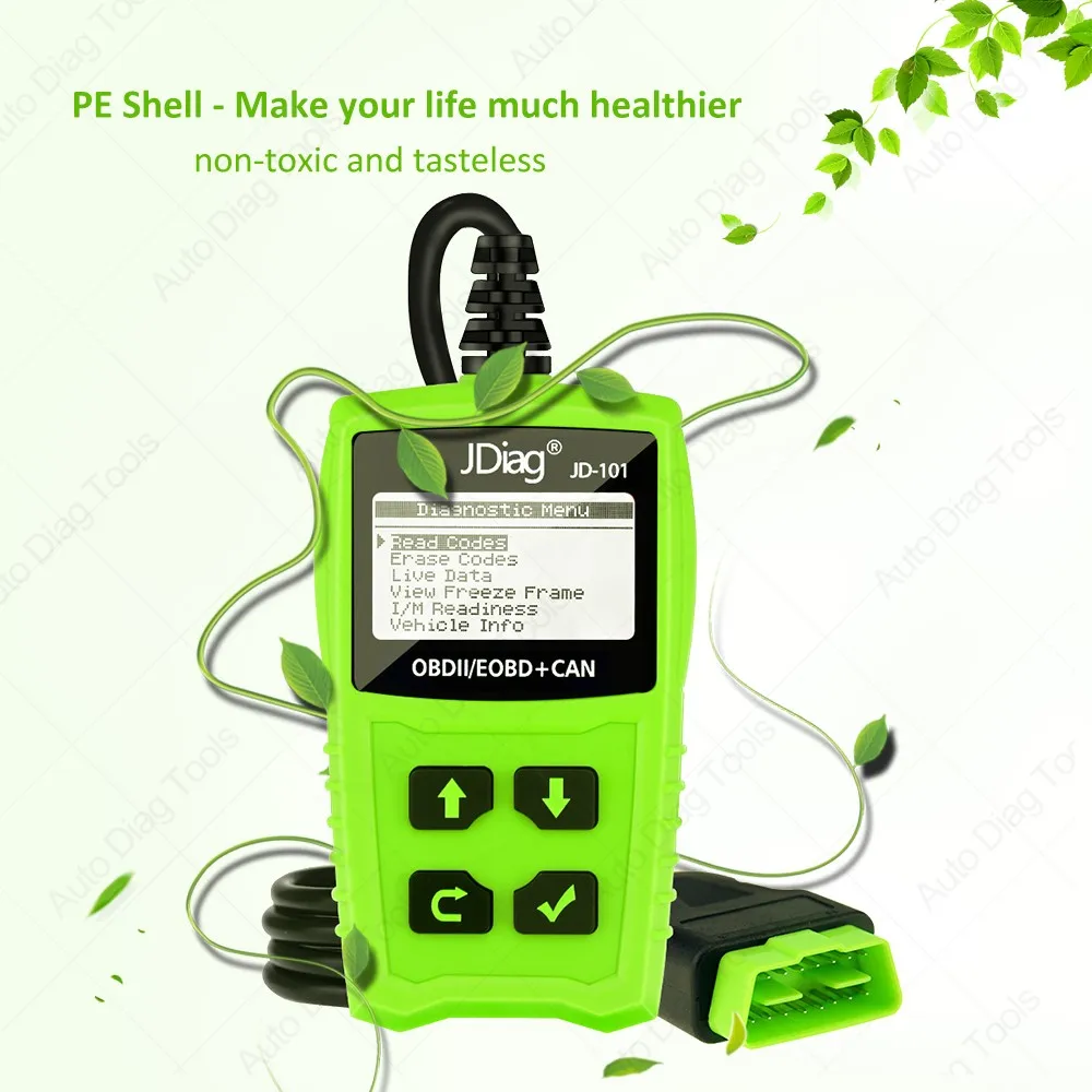 Новый автомобильный диагностический сканер JD101 OM123 считыватель кодов OBD2 PK ELM327 V1.5