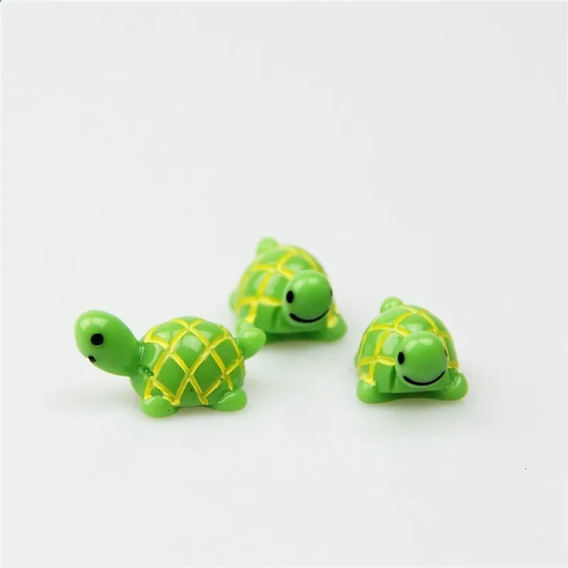 10/30/50/100pcs Green Turtle Miniatures Landscape Fish Tank Decoration Simulation Animal Aquatic Ornament | Дом и сад
