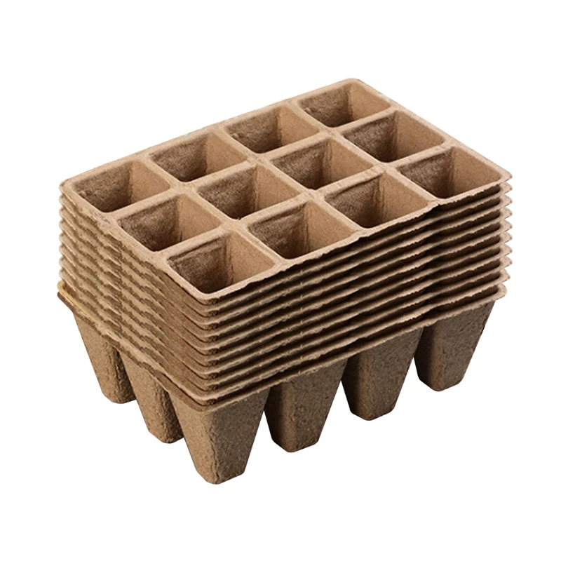 

10pcs Seedling Starter Tray Plant Germination Box Organic Seed Nursery Cup Pot