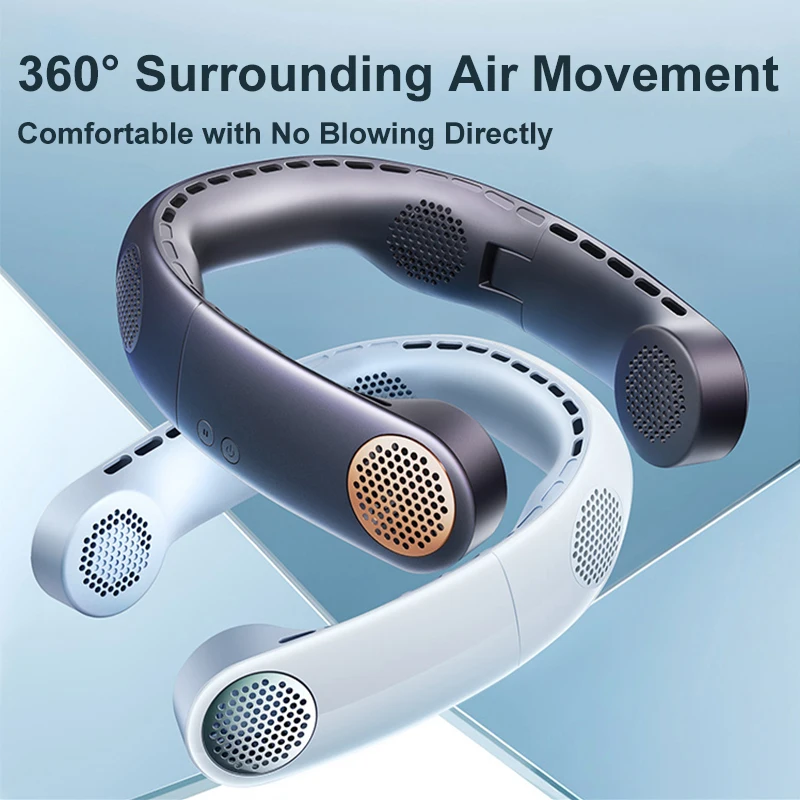 

Hanging neck fan usb portable portable small charging mini lazy hanging neck hanging neck leafless refrigeration air conditionin