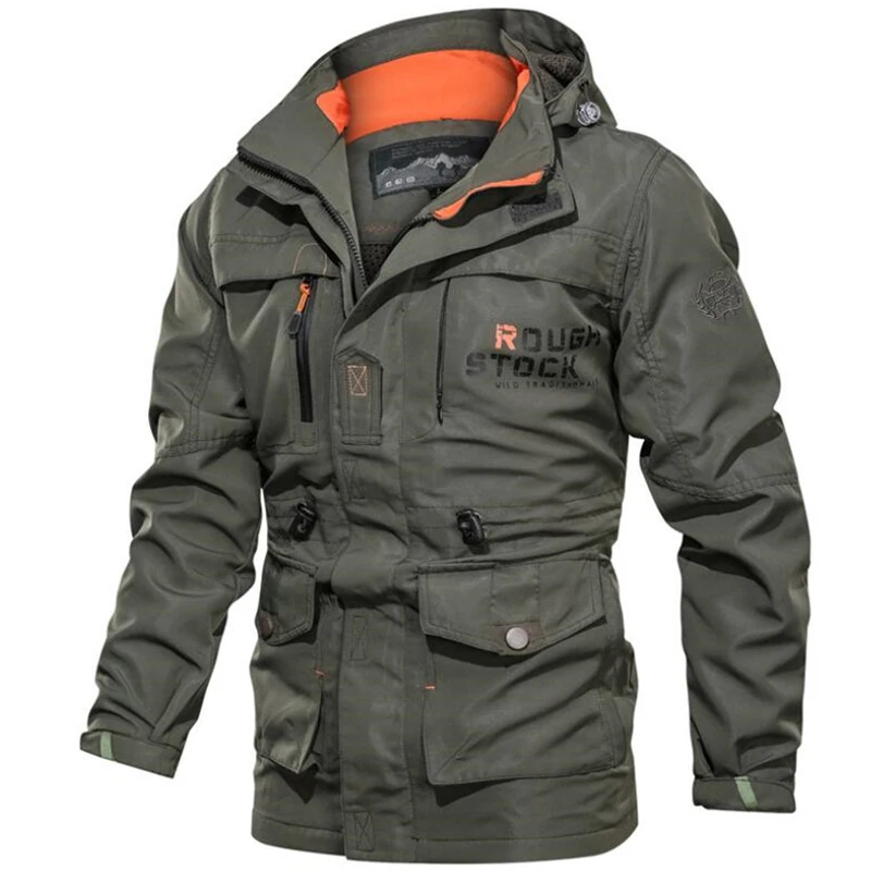 

Men Hiking Jackets Outdoor Breathable Autumn Windbreaker Waterproof Hiking Military Outwear Hooded Coat Sports Trekking Jacket