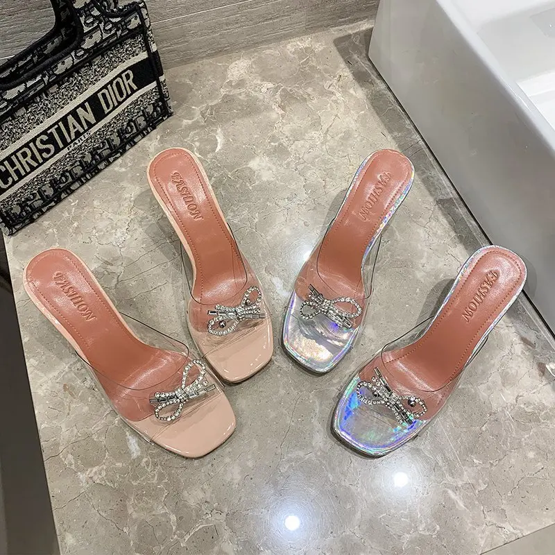 

Sexy Sandals Summer Shoes Transparent PVC Sandals Women Pointed Clear Crystal Cup High Heel Peep Toe Sandalias Zapatos Mujer