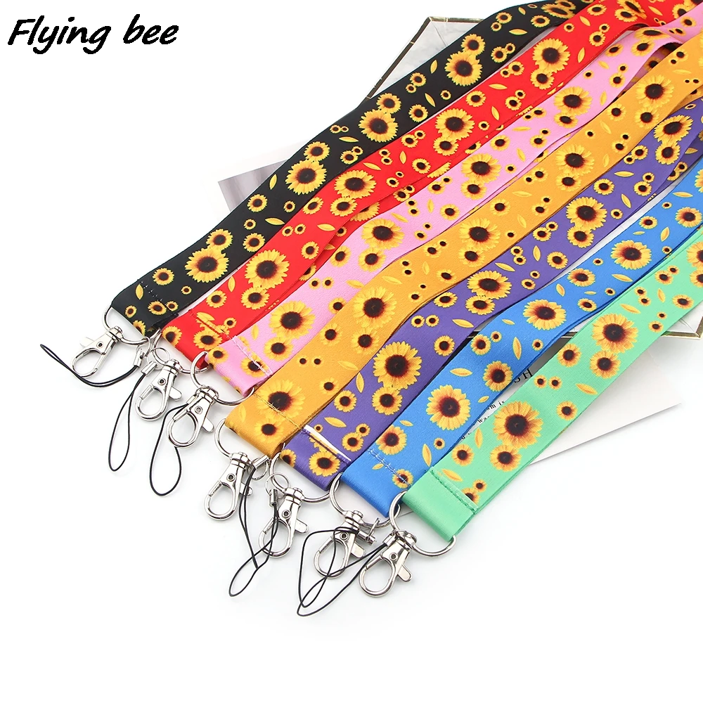 Брелок Flyingbee с подсолнухами художественный шнурок со скрытой картиной для
