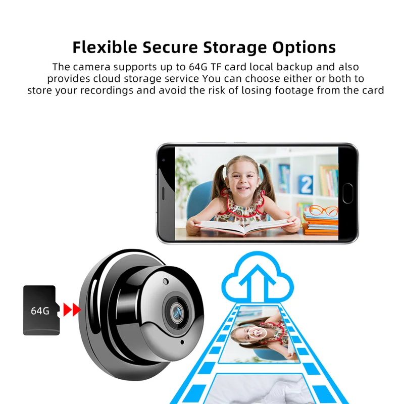 V380 HD 1080P WIFI Mini Camera Wireless 2.0M IP Cloud Storage IR Night Vision Home Security Baby Monitor audio recorder | Безопасность и