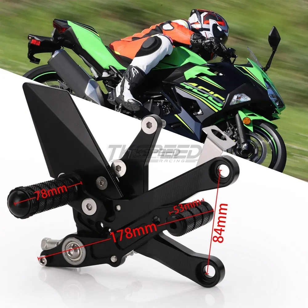Мотоцикл черный с ЧПУ гоночный задний Набор подножка мото установка подножки для
