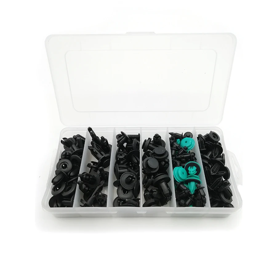 

120Pcs Mixed Plastic Fastener Clips Rivets 6-10mm for Car SUV Door Panel Bumper
