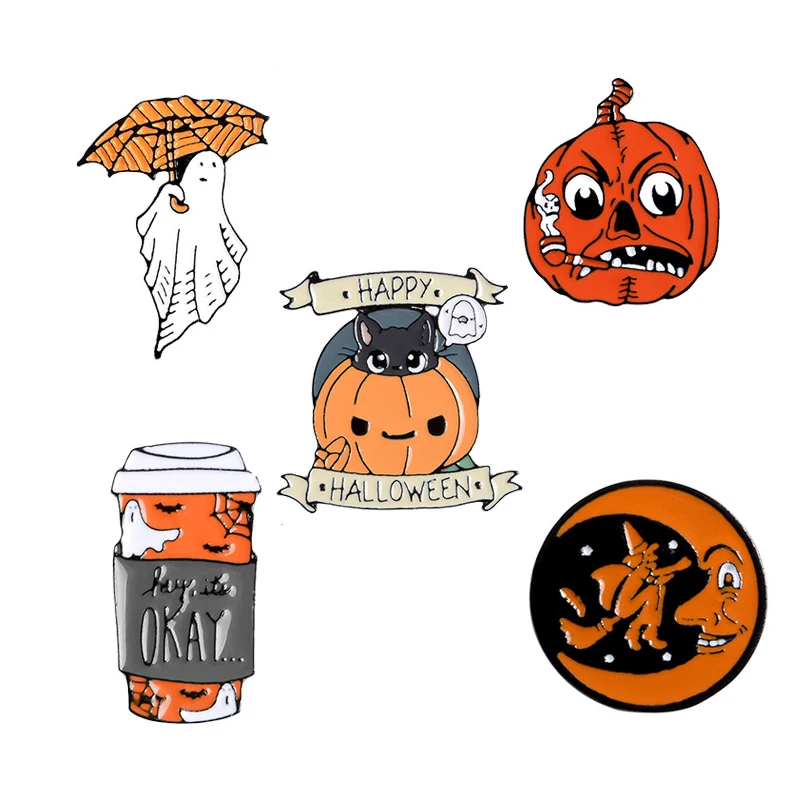 Хэллоуин тыква призрак кофейная чашка метла ведьма луна фотография милая