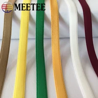 meetee 43meters 10mm solid color jacquard webbing trims for apparel strap nylon lace ribbon diy clothing sewing accessories