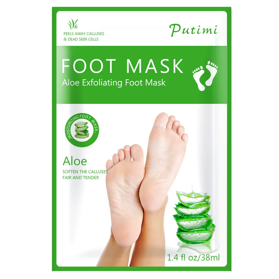 

Aloe Vera Foot Mask Peeling for Legs Feet Mask Scrub Exfoliating Socks for Pedicure Anti Crack Heel Remove Skin Foot Patch