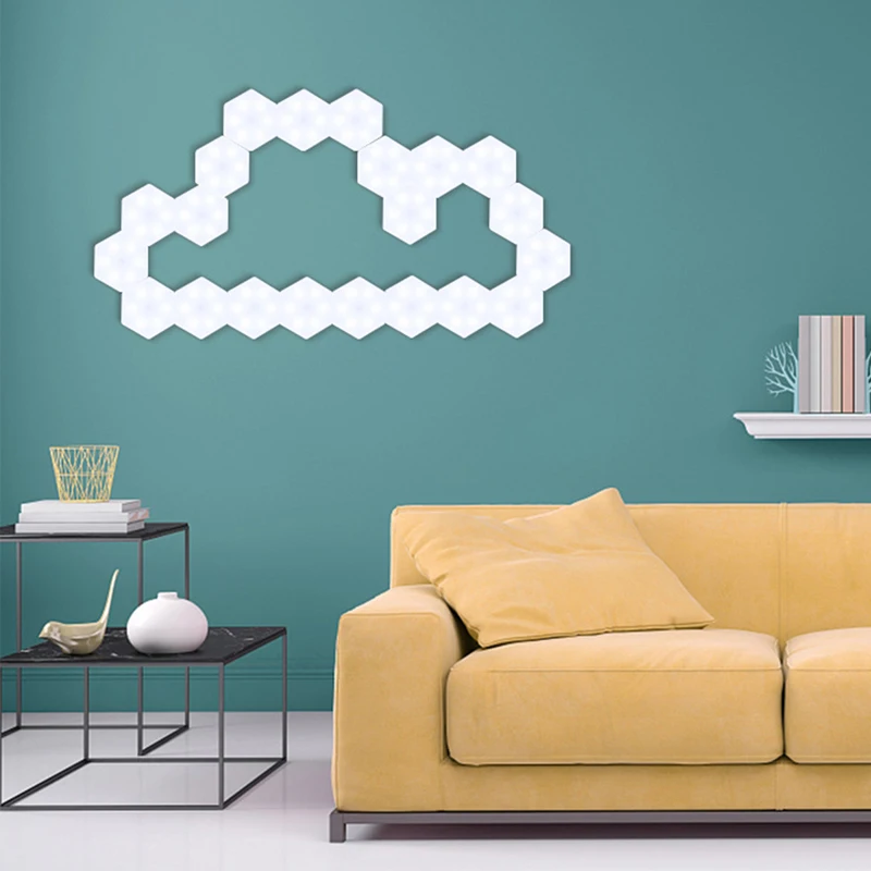 

LED RGB USB Quantum Lamp Night Light Panels Modern Quantum Smart Modular Touch Hexagon Wall Lights Colorful Wall Honeycomb Lamp