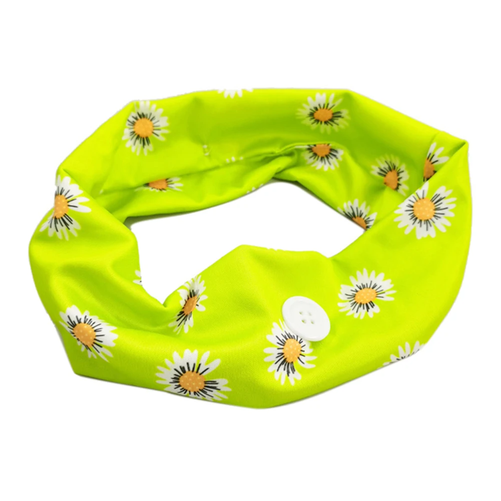 Новые широкие тянущиеся повязки для волос с кнопками влагоотводящие дышащие