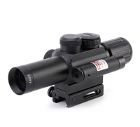 4x25 tactical m6 red green mil dot sight scope red laser 21mm rail mount aim hunting airsoft accessories