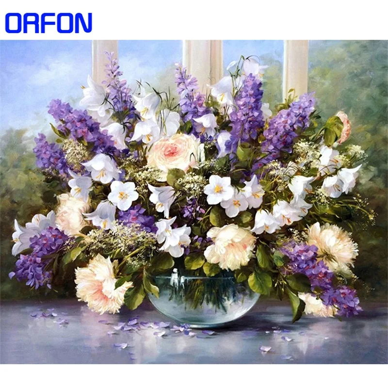 Набор для рисования по номерам на холсте с цветами | Дом и сад