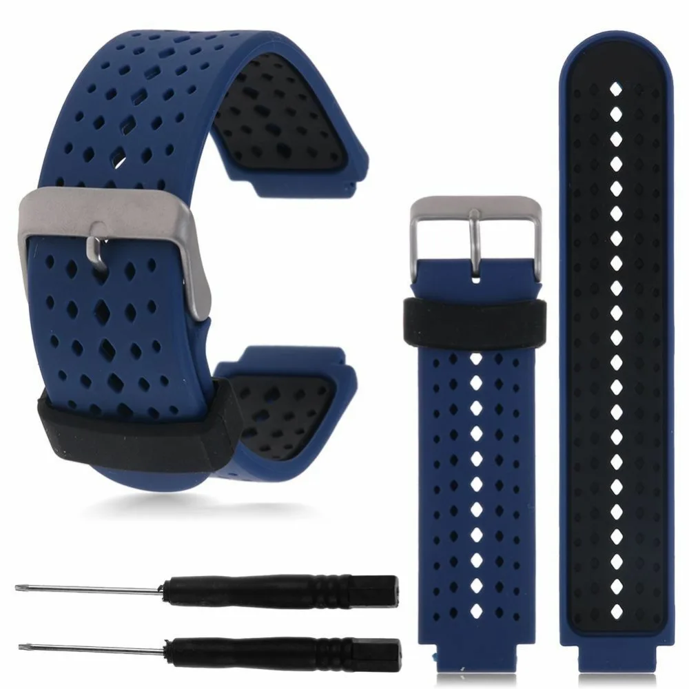 Сменные спортивные двойные силиконовые браслеты ремешок для часов Garmin Watch Approach S6 Forerunner 235/220/230/620/630/735