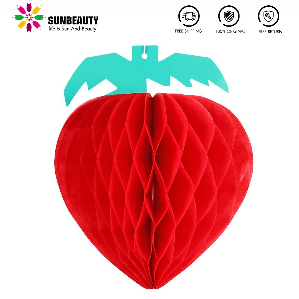 5 шт. подвесные бумажные расчески клубника сделай сам фруктовая Праздничная