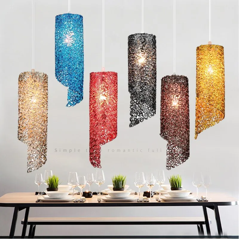 

Разноцветные люстры в скандинавском стиле E27, светодиодное комнатное освещение, современное освещение для кухни, спальни, дома, гостиной, де...