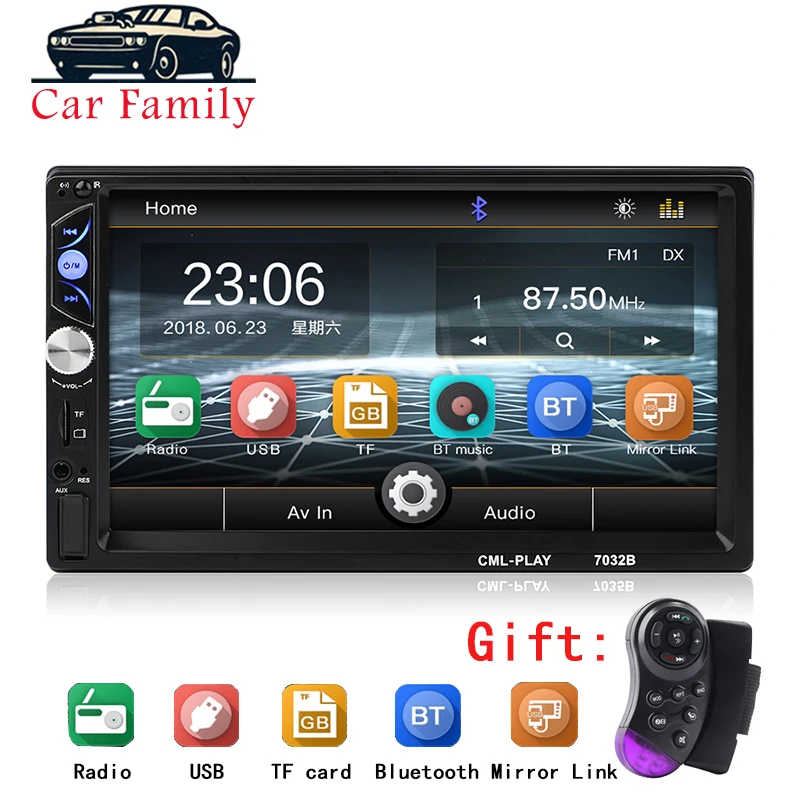 7021 г авто автомобиль аудио 2 Din GPS навигация 7 ''ЖК дисплей сенсорный Экран MP5