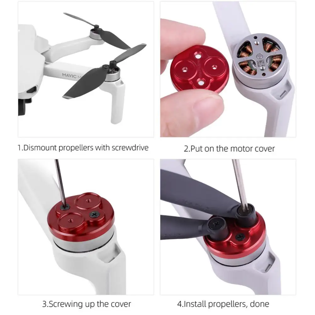 Scratch-proof Propellers Block-up Protective Aluminum Alloy Motor Cover for Mavic Mini DroneUpgraded Covers r60 | Электроника